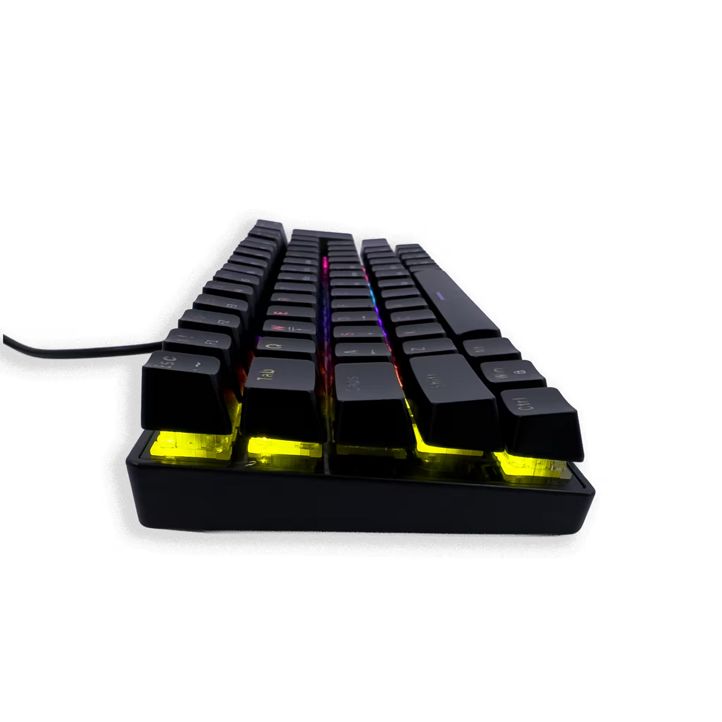 Teclado Mecánico T-Wolf T61 Pro-Gamer | 63 Teclas RGB Anti-Ghosting USB