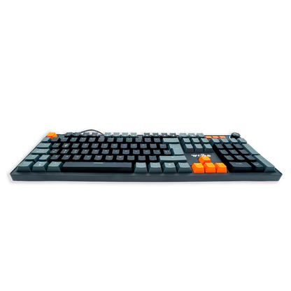 Teclado Mecánico Weibo WB-555 RGB Negro — Switches Rojos Full-Size 104 Teclas Cable