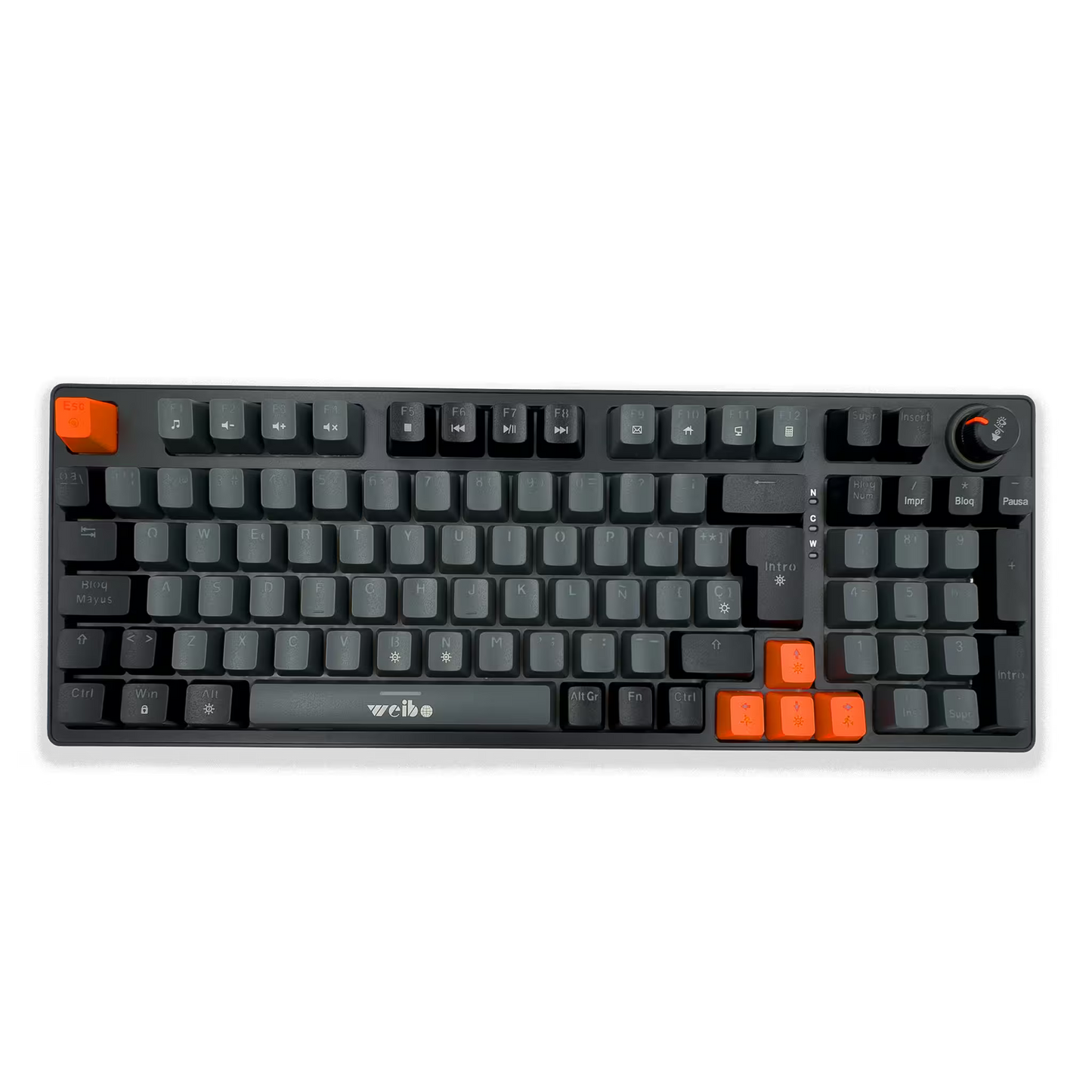Teclado Mecánico Weibo WB-666 Gris – Switches Red | Iluminación Dinámica | Full-Size | Cable