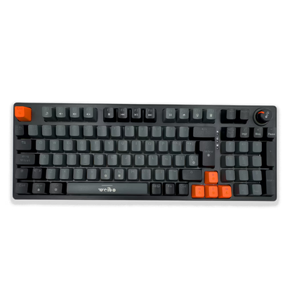 Teclado Mecánico Weibo WB-666 Gris – Switches Red | Iluminación Dinámica | Full-Size | Cable