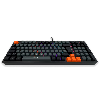 Teclado Mecánico Weibo WB-666 Gris – Switches Red | Iluminación Dinámica | Full-Size | Cable
