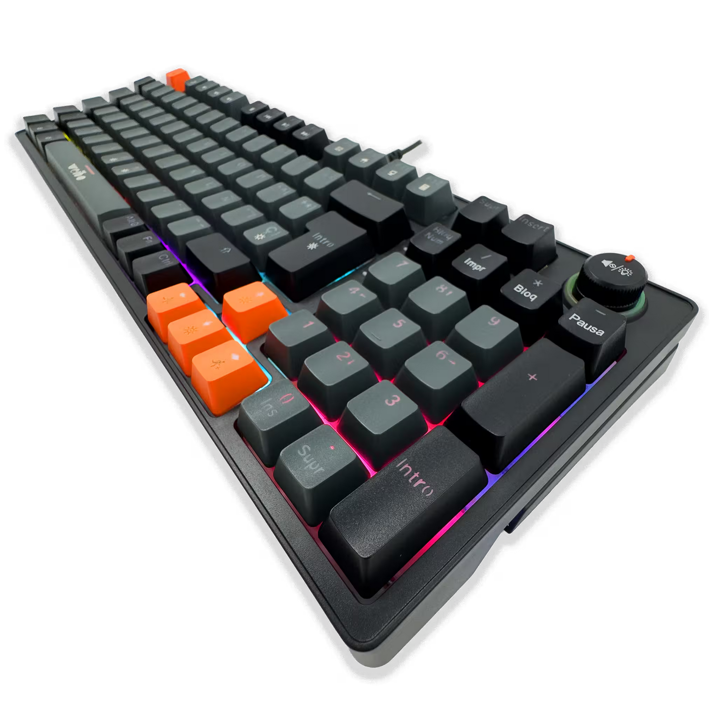 Teclado Mecánico Weibo WB-666 Gris – Switches Red | Iluminación Dinámica | Full-Size | Cable