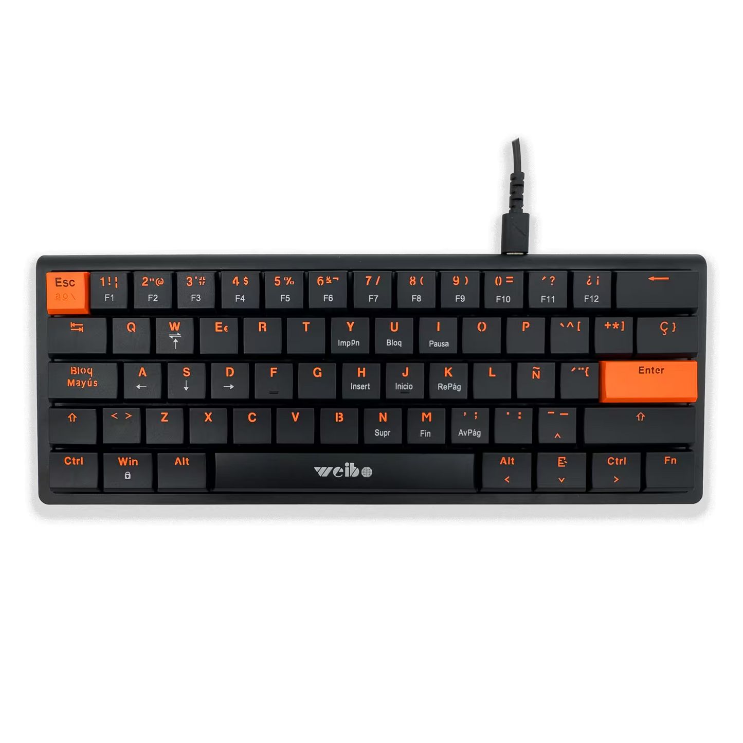 Teclado Mecánico Mini Weibo WB-777 RGB - Compacto Switches Mecánicos Gaming Cable