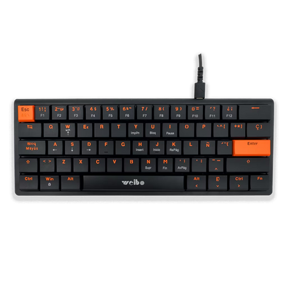 Teclado Mecánico Mini Weibo WB-777 RGB - Compacto Switches Mecánicos Gaming Cable