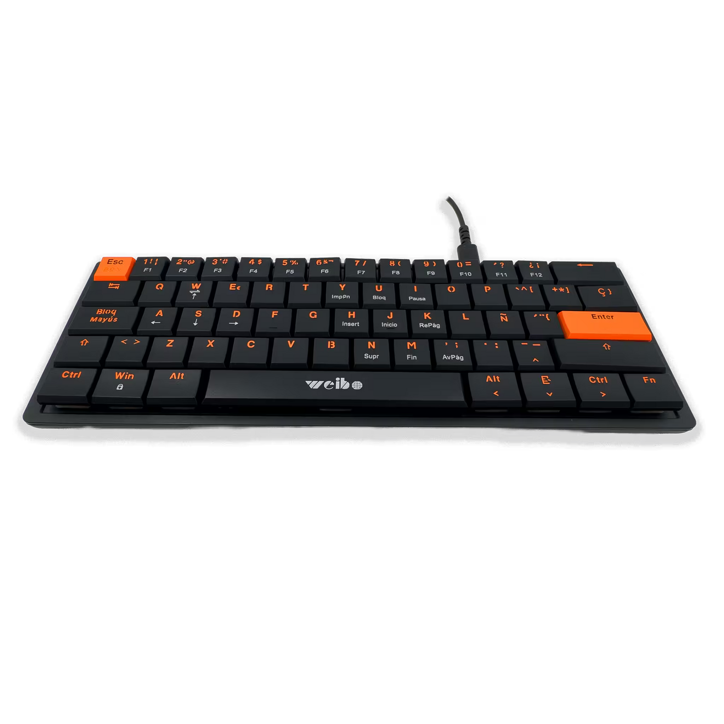 Teclado Mecánico Mini Weibo WB-777 RGB - Compacto Switches Mecánicos Gaming Cable