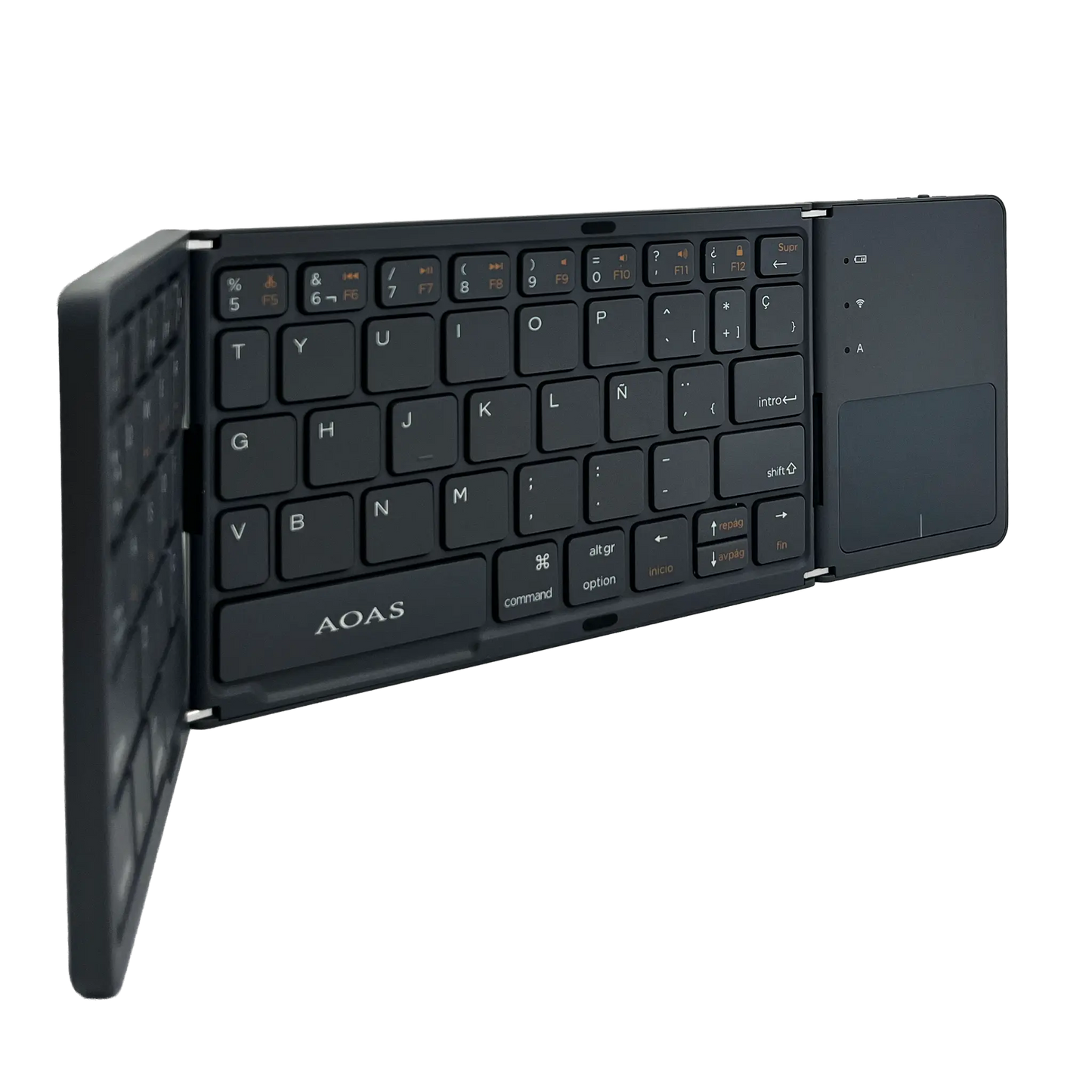 Teclado Plegable Bluetooth AOAS A-1008 con Touchpad Negro - Triple Plegable 40H Batería