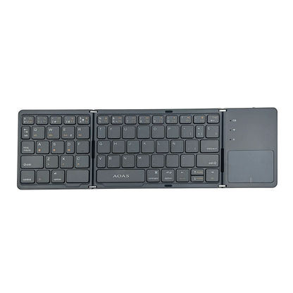 Teclado Plegable Bluetooth AOAS A-1008 con Touchpad Negro - Triple Plegable 40H Batería