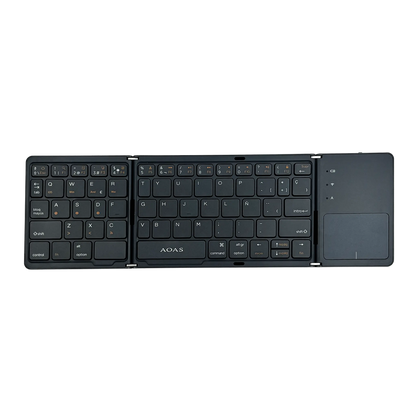 Teclado Plegable Bluetooth AOAS A-1008 con Touchpad Negro - Triple Plegable 40H Batería