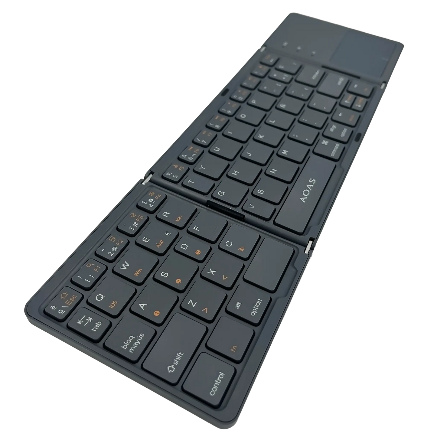 Teclado Plegable Bluetooth AOAS A-1008 con Touchpad Negro - Triple Plegable 40H Batería