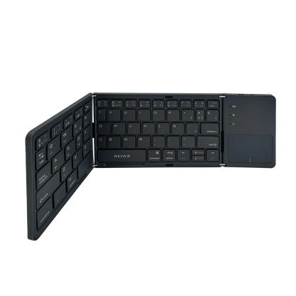 Teclado Plegable Bluetooth AOAS A-1008 con Touchpad Negro - Triple Plegable 40H Batería
