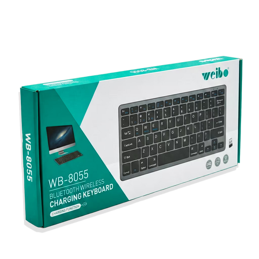 Teclado Inalámbrico Weibo WB-8055 Bluetooth 5.0 - 3 Modos Recargable Multi-Dispositivo