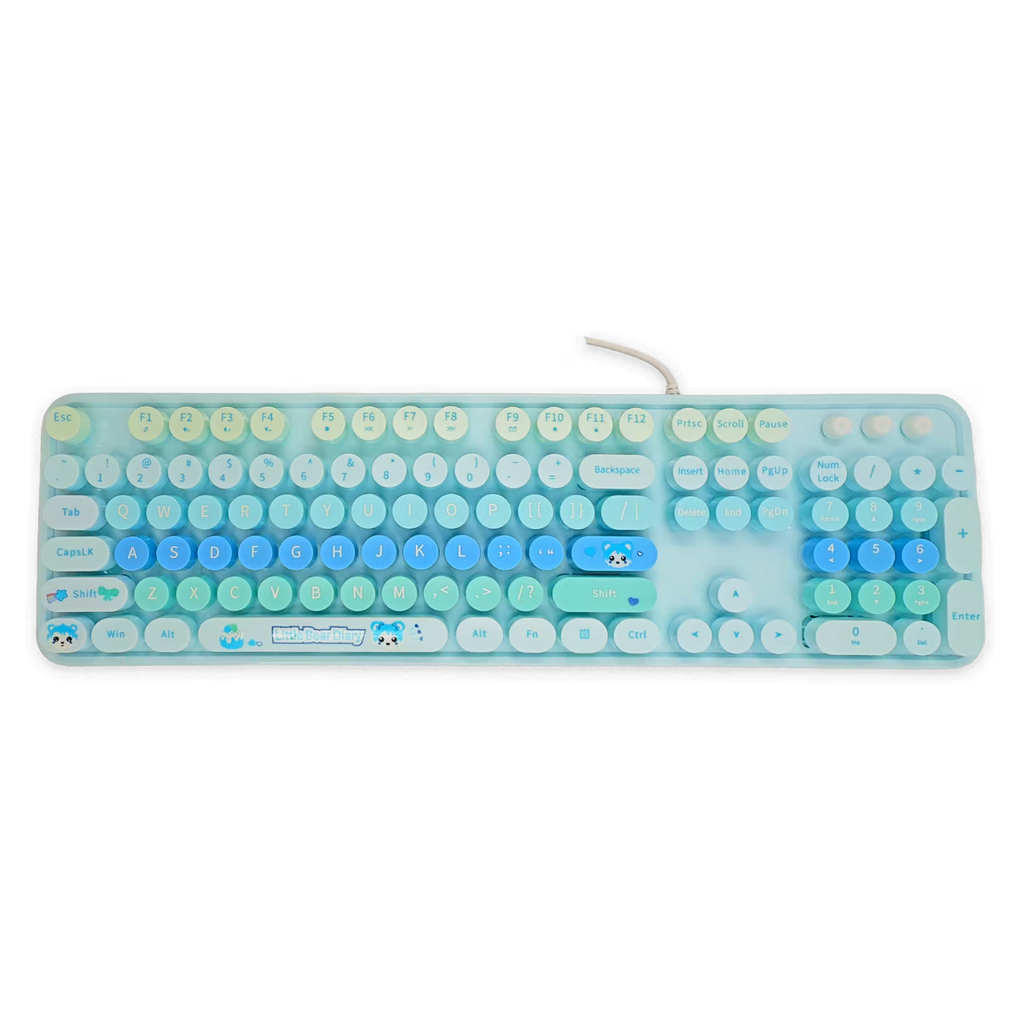 Teclado con Cable MOFII SWEET AZUL: Estilo Retro y Productividad