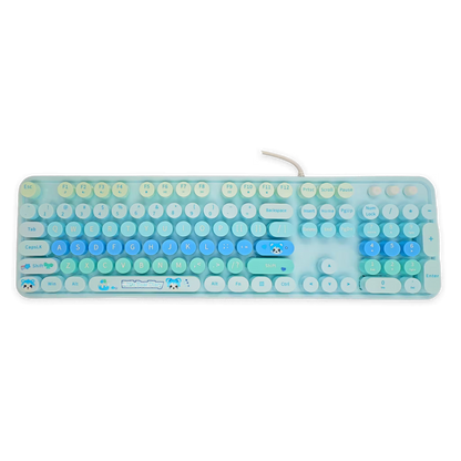 Teclado con Cable MOFII SWEET AZUL: Estilo Retro y Productividad