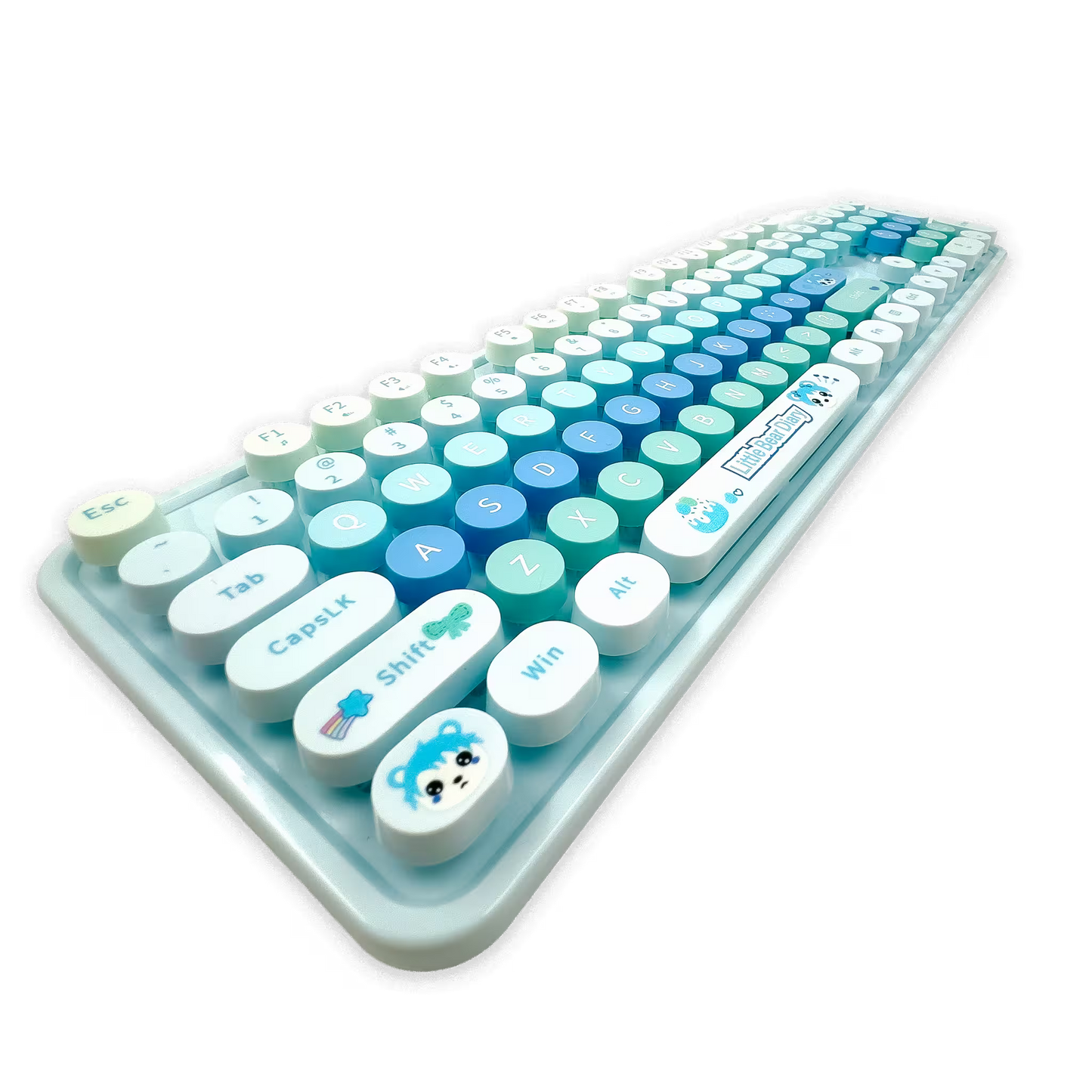 Teclado con Cable MOFII SWEET AZUL: Estilo Retro y Productividad