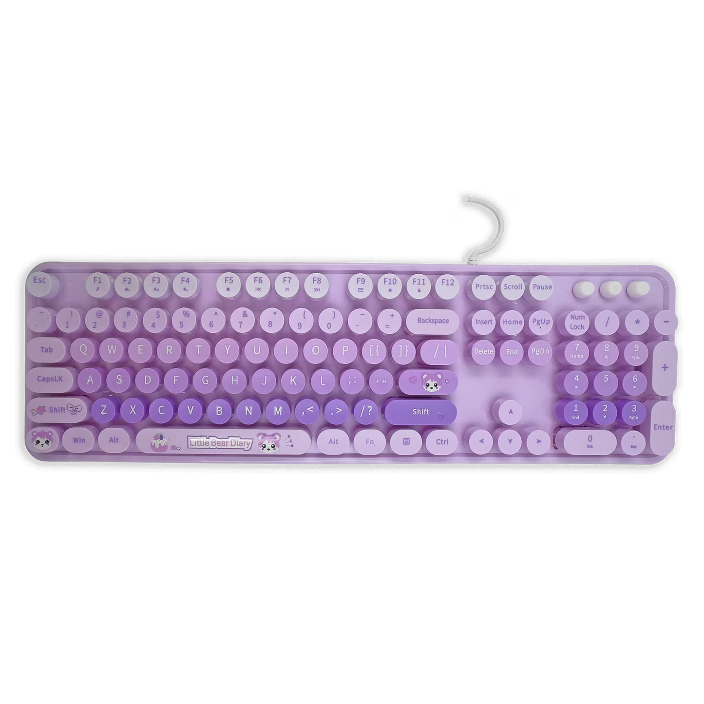 Teclado con Cable MOFII SWEET MORADO: Estilo Retro y Productividad