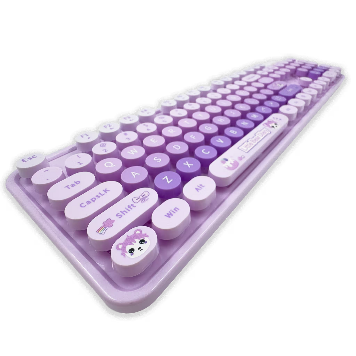 Teclado con Cable MOFII SWEET MORADO: Estilo Retro y Productividad