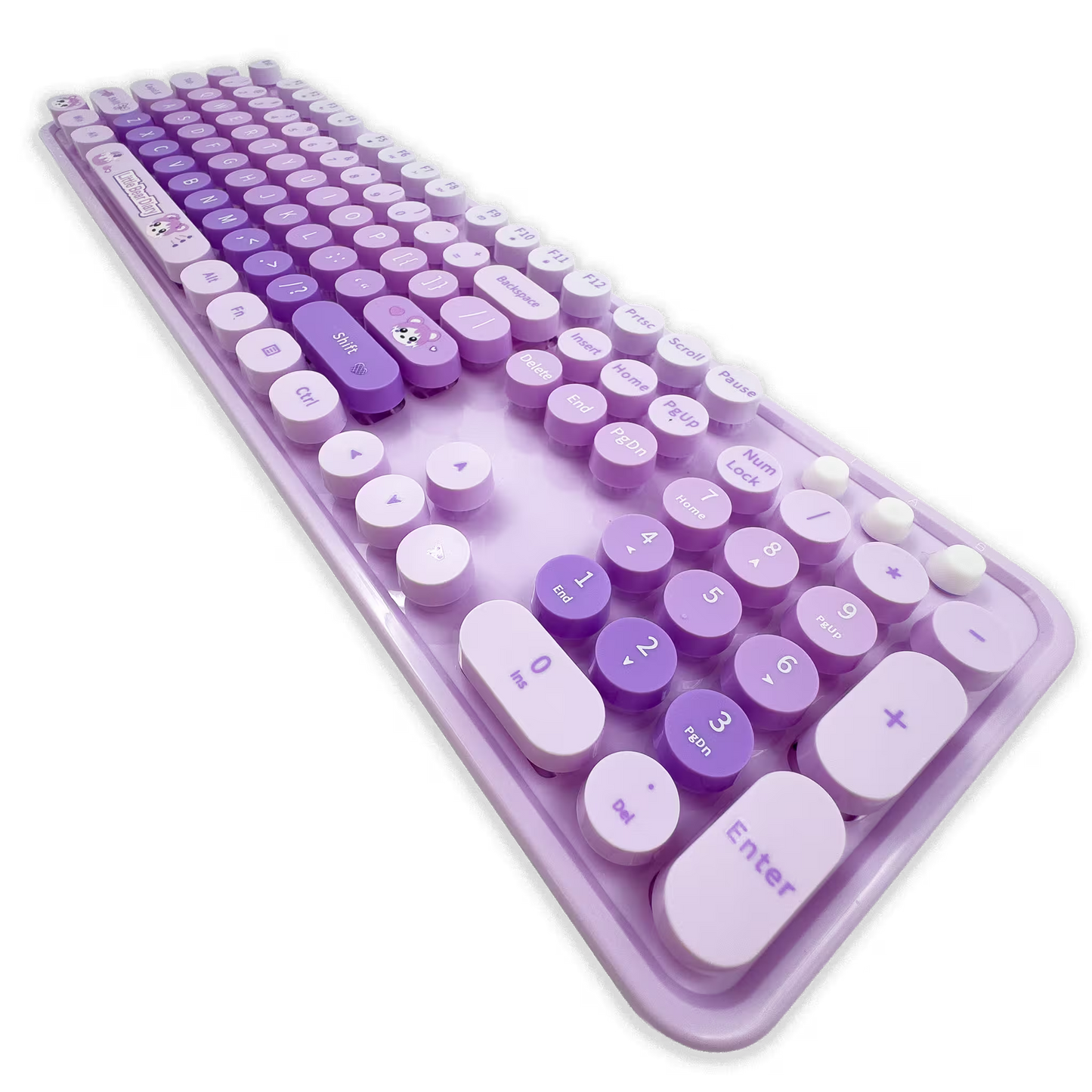 Teclado con Cable MOFII SWEET MORADO: Estilo Retro y Productividad