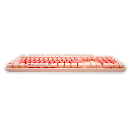 Teclado con Cable MOFII SWEET ROSADO: Estilo Retro y Productividad