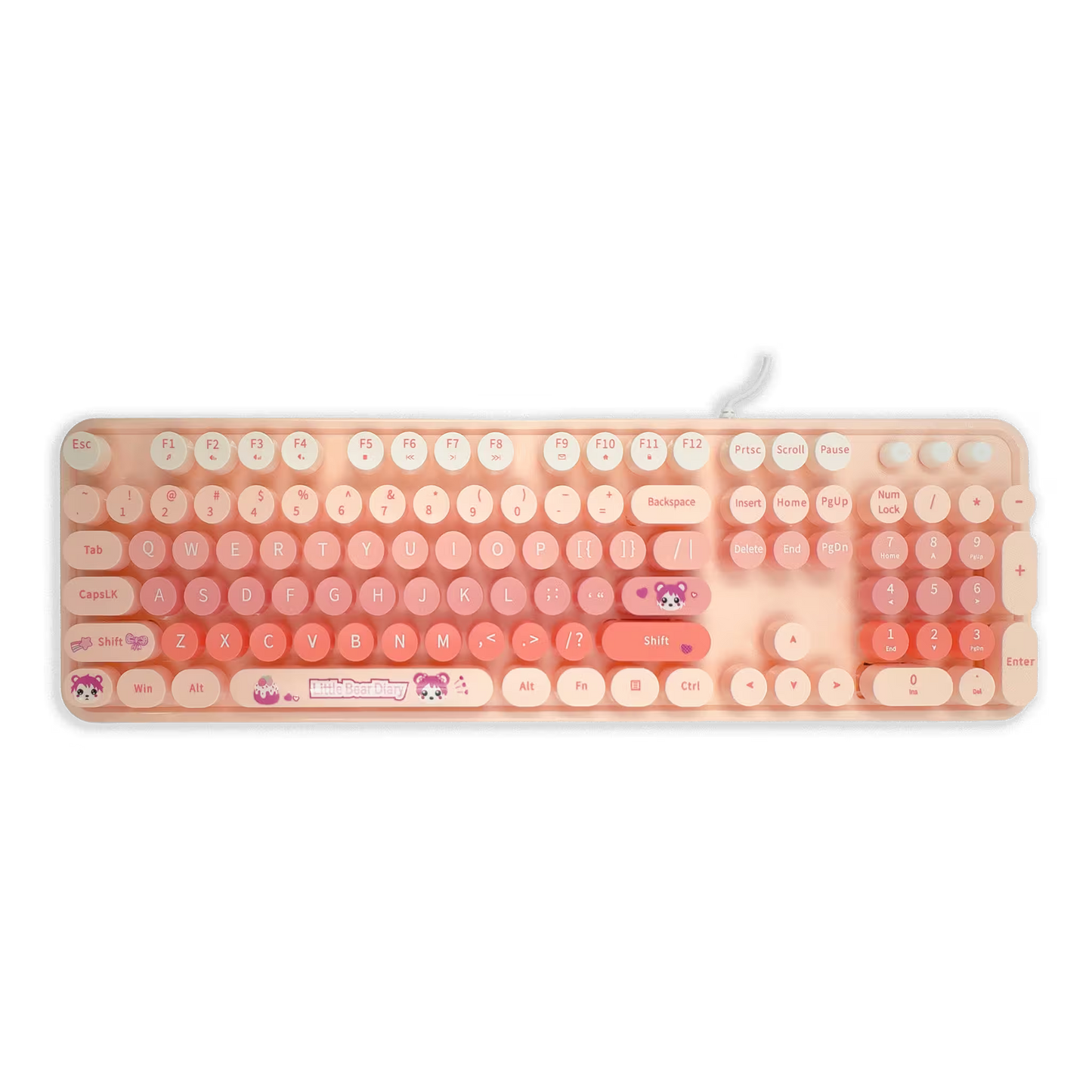 Teclado con Cable MOFII SWEET ROSADO: Estilo Retro y Productividad