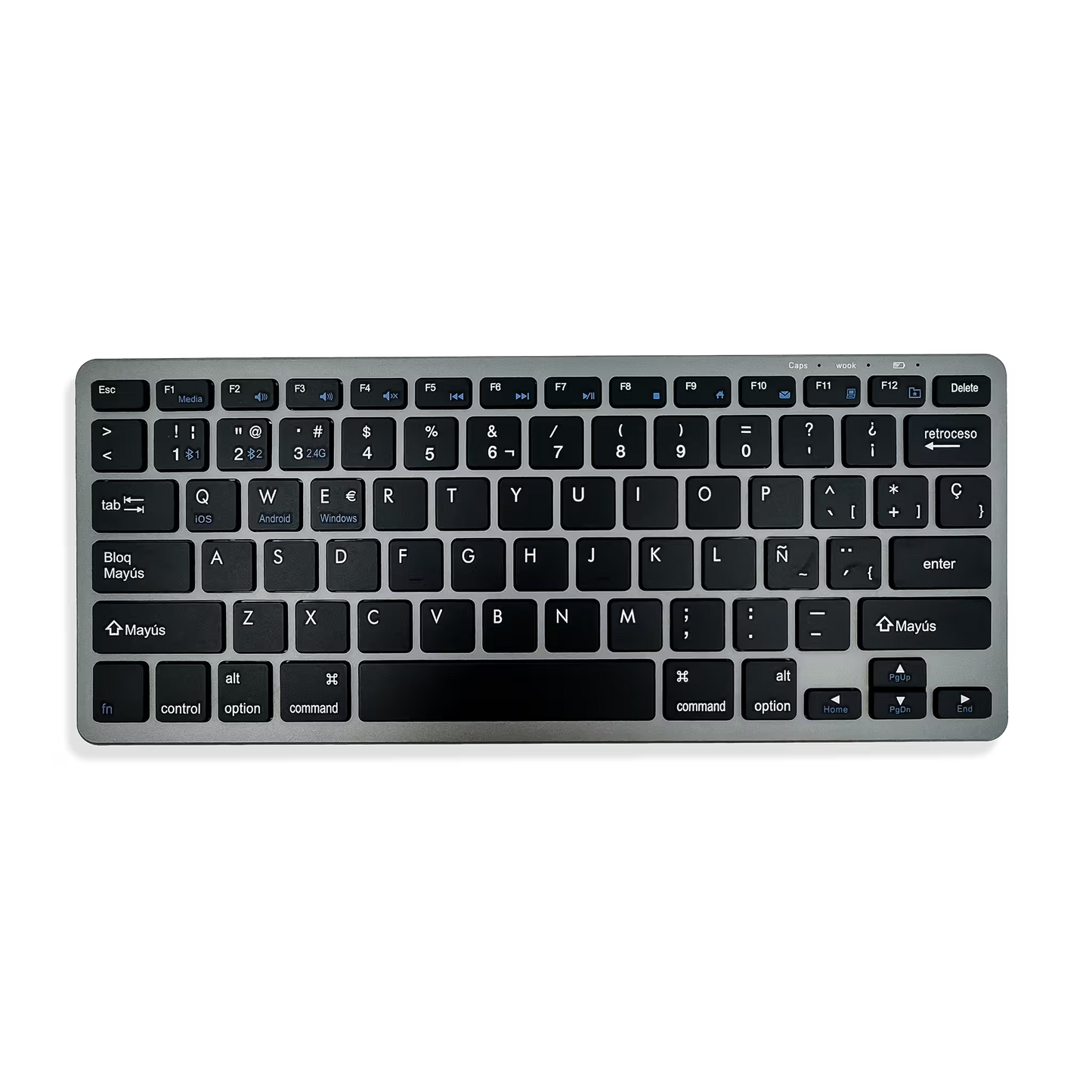 Teclado Inalámbrico Weibo WB-8055 Bluetooth 5.0 - 3 Modos Recargable Multi-Dispositivo