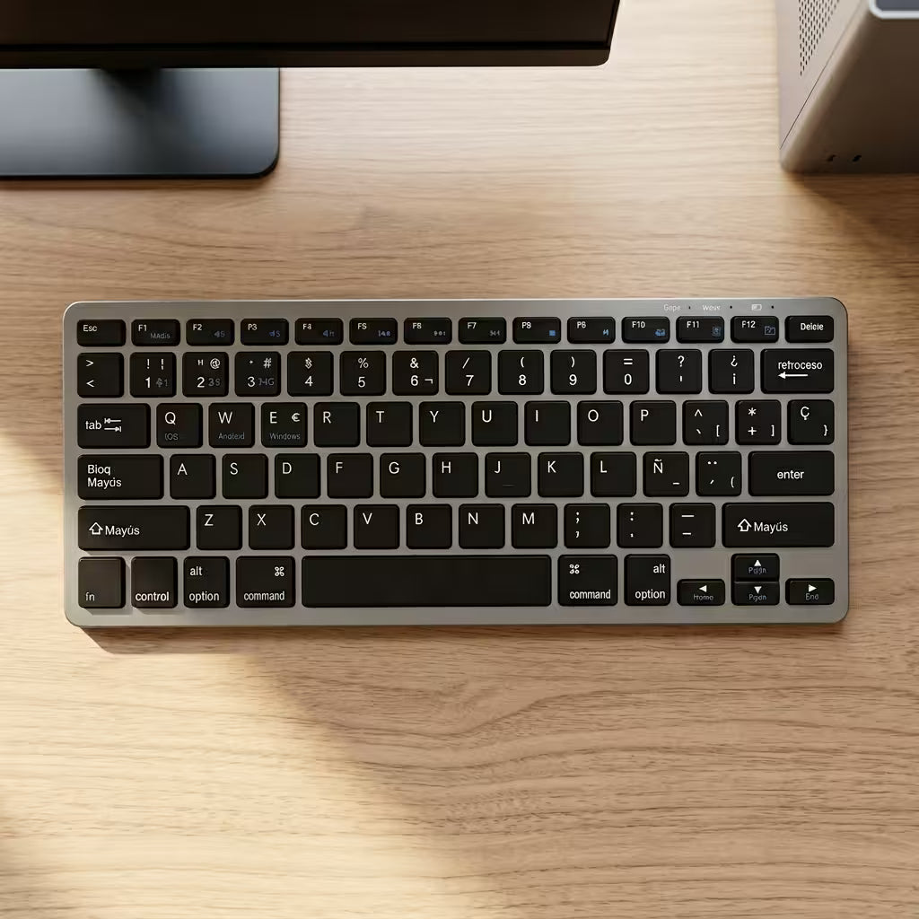 Teclado Inalámbrico Weibo WB-8055 Bluetooth 5.0 - 3 Modos Recargable Multi-Dispositivo