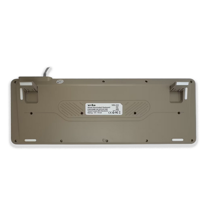 Teclado Gamer RGB Weibo WB-222 Retro - Teclas Redondas Multicolor Perilla Encoder Cable