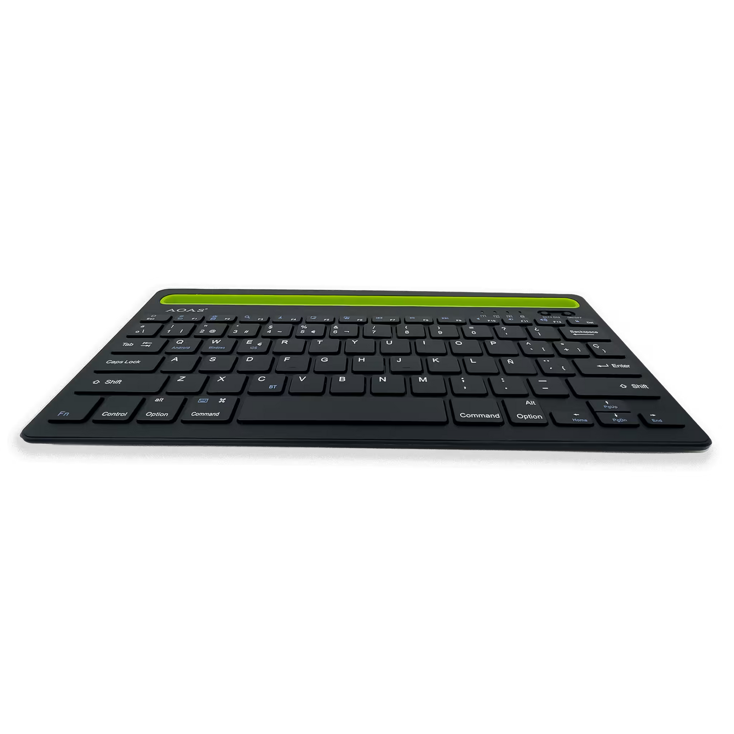 Teclado Inalámbrico Bluetooth Tipo C AOAS AS-199 | Dual Mode, Recargable y Multidispositivo para Tablet/Laptop | NEGRO