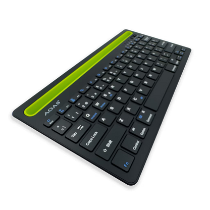Teclado Inalámbrico Bluetooth Tipo C AOAS AS-199 | Dual Mode, Recargable y Multidispositivo para Tablet/Laptop | NEGRO