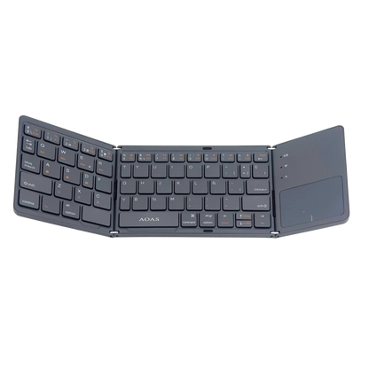 Teclado Plegable Bluetooth AOAS A-1008 con Touchpad Negro - Triple Plegable 40H Batería