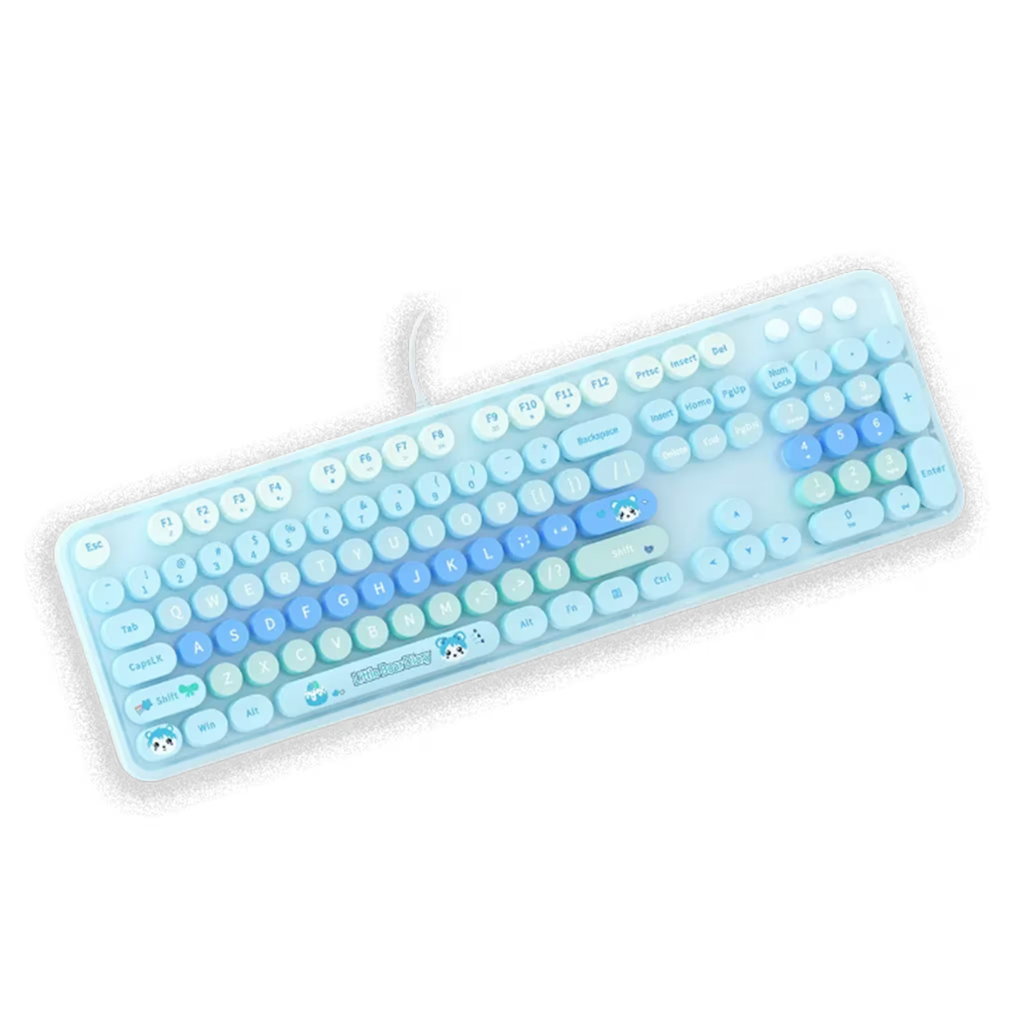 Teclado con Cable MOFII SWEET AZUL: Estilo Retro y Productividad