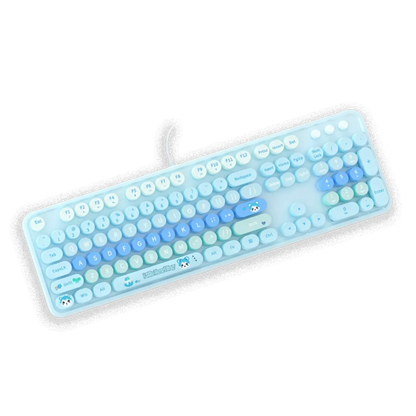Teclado con Cable MOFII SWEET AZUL: Estilo Retro y Productividad