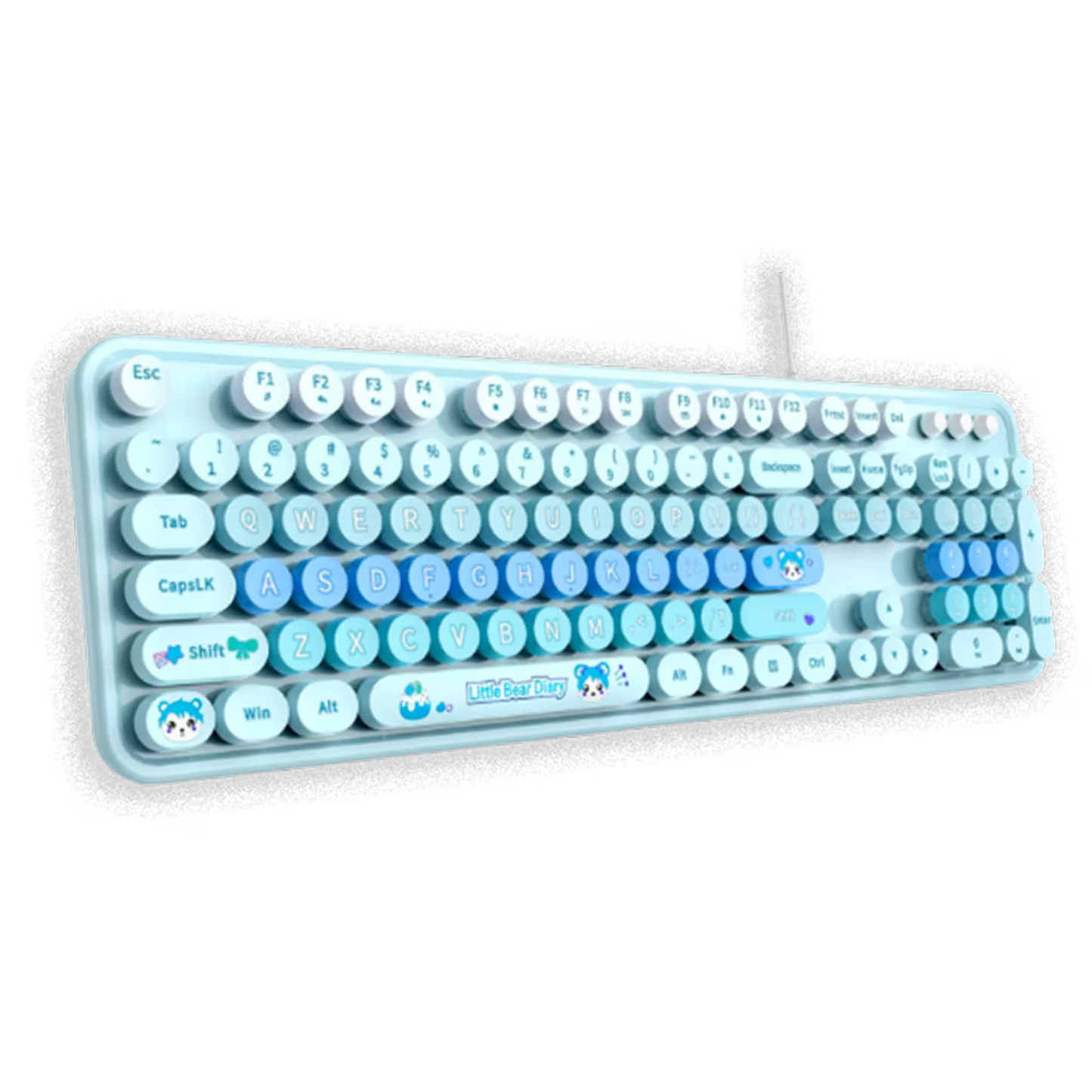 Teclado con Cable MOFII SWEET AZUL: Estilo Retro y Productividad