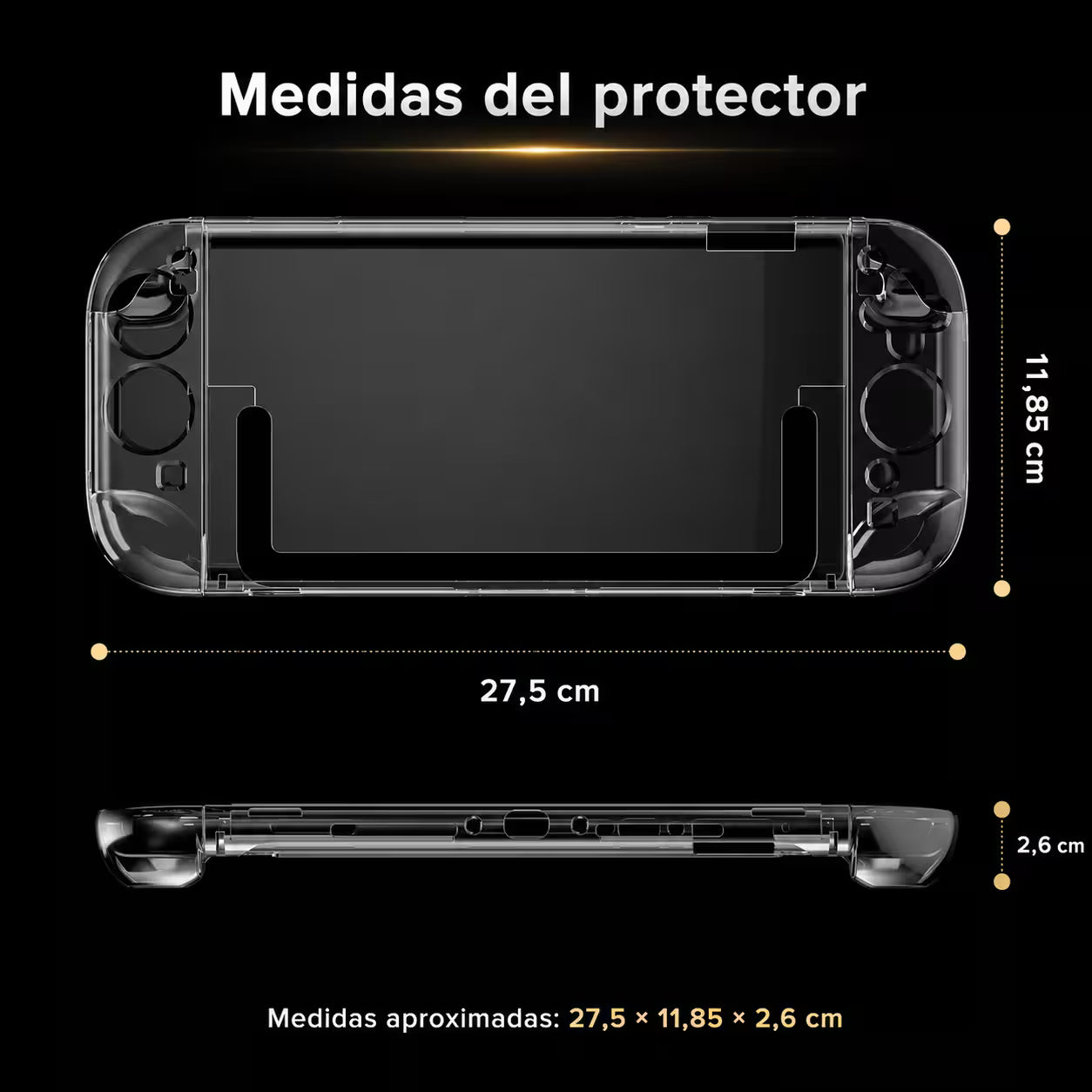 Carcasa Protectora Nintendo Switch 2 | Acrílica Transparente Crystal Clear