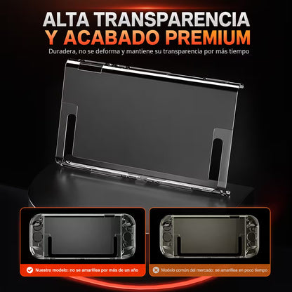 Carcasa Protectora Nintendo Switch 2 | Acrílica Transparente Crystal Clear