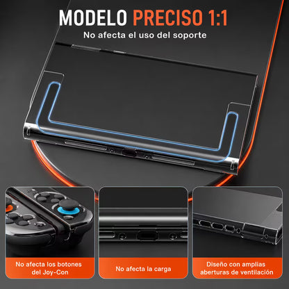 Carcasa Protectora Nintendo Switch 2 | Acrílica Transparente Crystal Clear