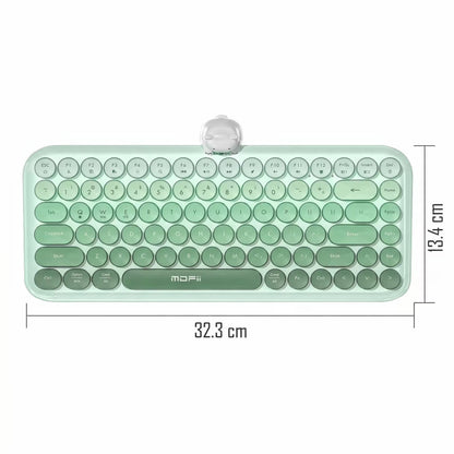 Teclado Inalámbrico Mofii Anni - Degradado Verde | 84 Teclas Redondas | Triple Conexión BT+2.4G | Osito Magnético