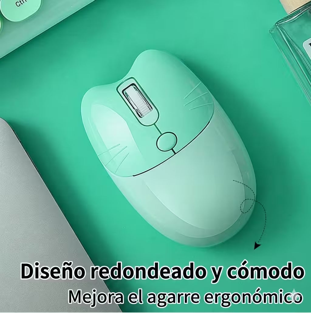 Combo Teclado y Mouse Inalámbrico Geezer Zero - Verde | 104 Teclas Redondas Full-Size | Bajo Ruido | 2.4G