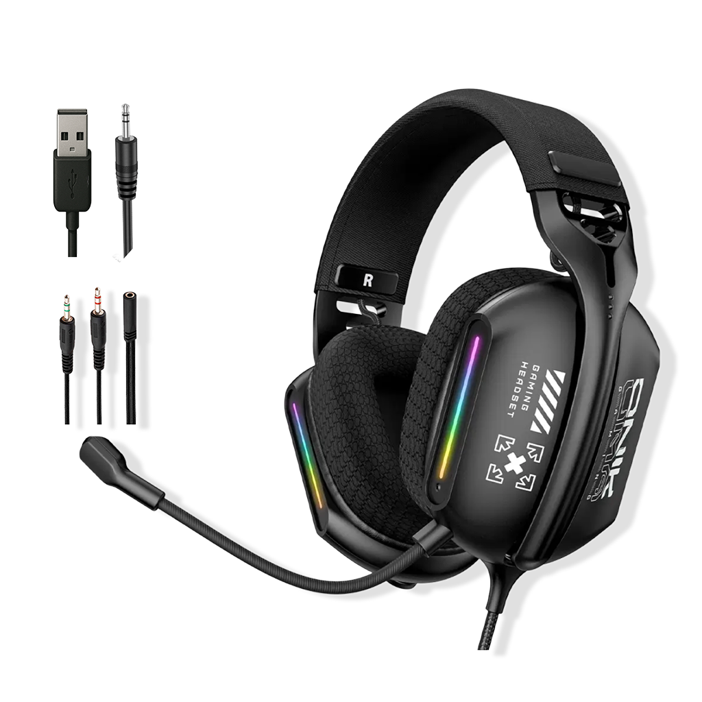 Diadema Gamer ONIKUMA X12 RGB - Audio Alta Fidelidad 40mm Micrófono 360°