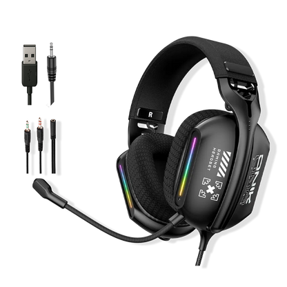 Diadema Gamer ONIKUMA X12 RGB - Audio Alta Fidelidad 40mm Micrófono 360°