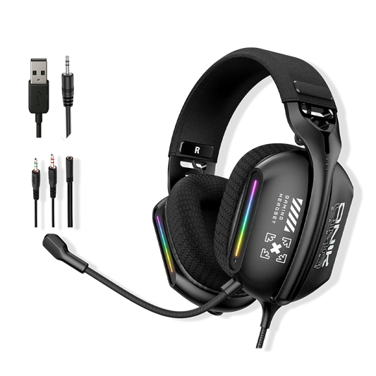 Diadema Gamer ONIKUMA X12 RGB - Audio Alta Fidelidad 40mm Micrófono 360°