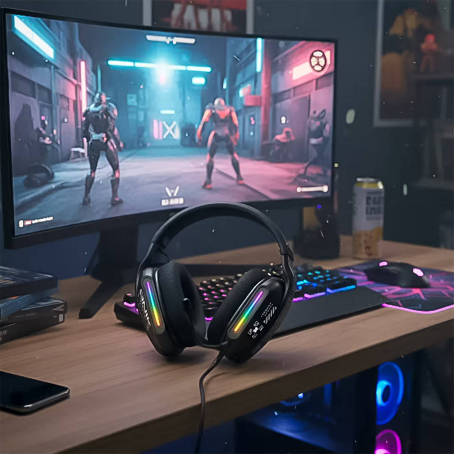 Diadema Gamer ONIKUMA X12 RGB - Audio Alta Fidelidad 40mm Micrófono 360°