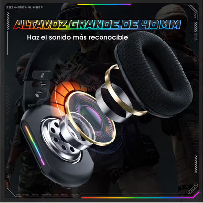 Diadema Gamer ONIKUMA X12 RGB - Audio Alta Fidelidad 40mm Micrófono 360°