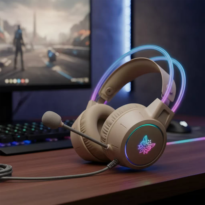 Diadema Gamer ONIKUMA X15 PRO RGB Habana - Sonido Envolvente 7.1 USB-C