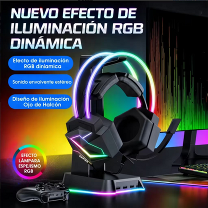 Diadema Gamer ONIKUMA X20 RGB USB - Sonido Envolvente 7.1 Drivers 50mm