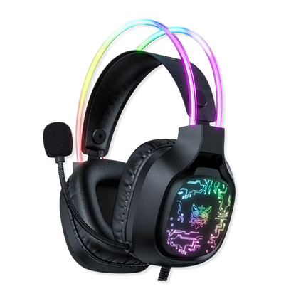 Diadema Gamer ONIKUMA X22 RGB Negra - Audio Estéreo 50mm