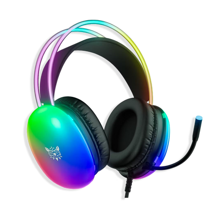 Diadema Gamer ONIKUMA X25 RGB Negra – Drivers 50mm | Audio Estéreo 3D | Mic Omnidireccional