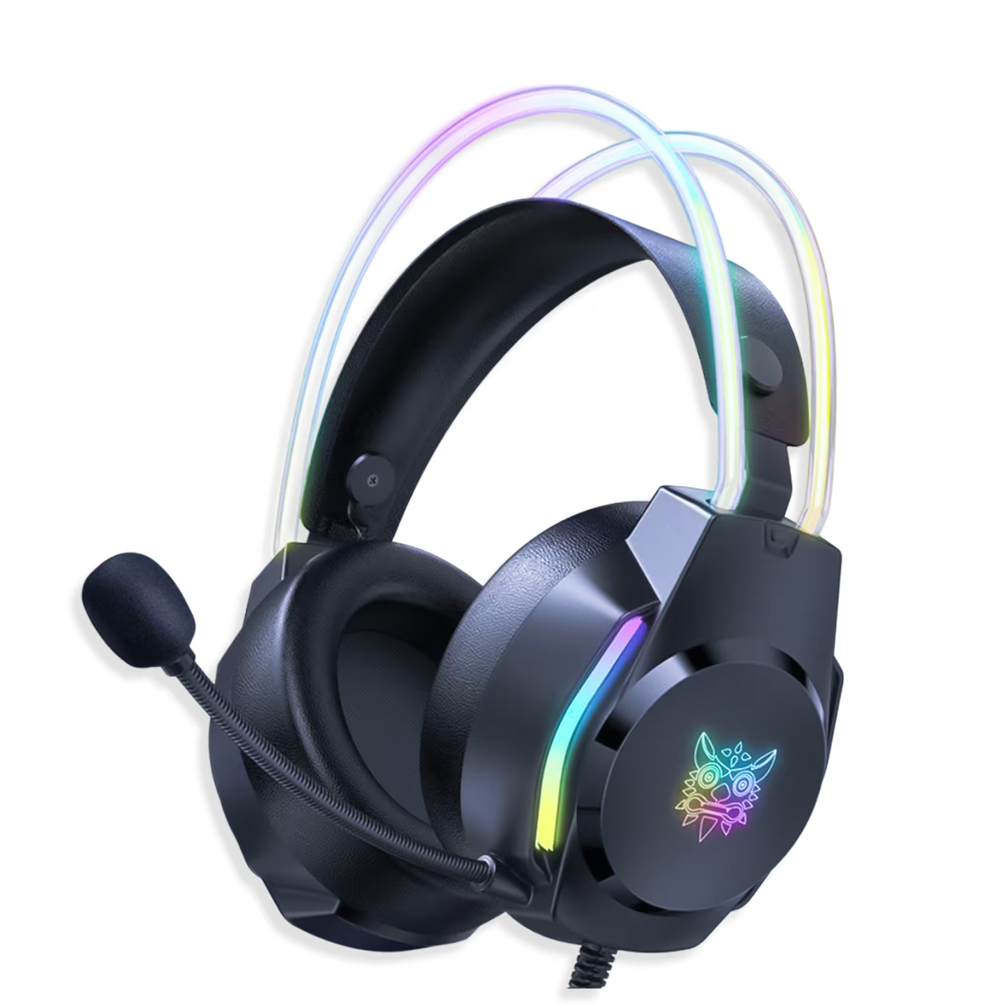 Diadema Gamer ONIKUMA X26 LED Negra - Audio 50mm Controles Multifuncionales