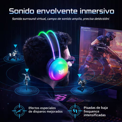 Diadema Gamer ONIKUMA X29 RGB - Audio 50mm Sonido Envolvente - vista 6 diadema gamer audífonos