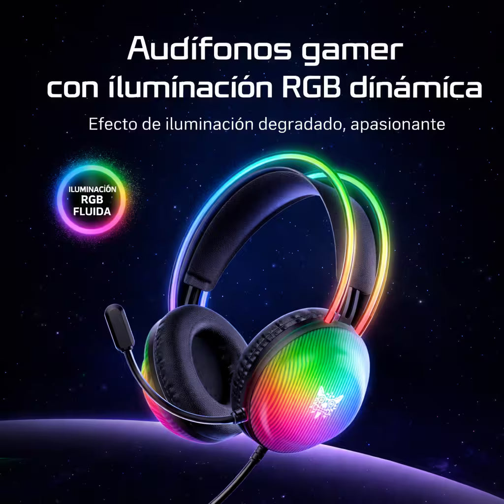 Diadema Gamer ONIKUMA X29 RGB - Audio 50mm Sonido Envolvente - vista 2 diadema gamer audífonos