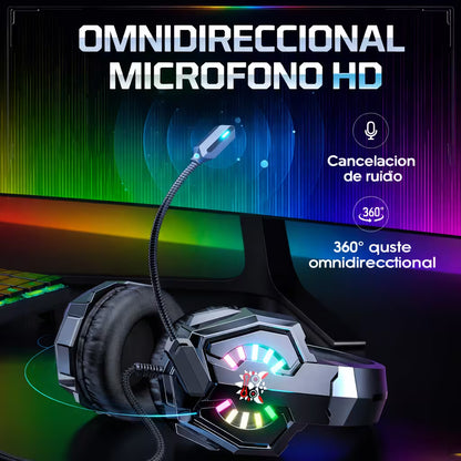 Diadema Gamer ONIKUMA X32 RGB - Audio Estéreo 50mm